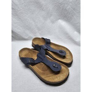 Women's Navy Blue Toe-Post Sandals